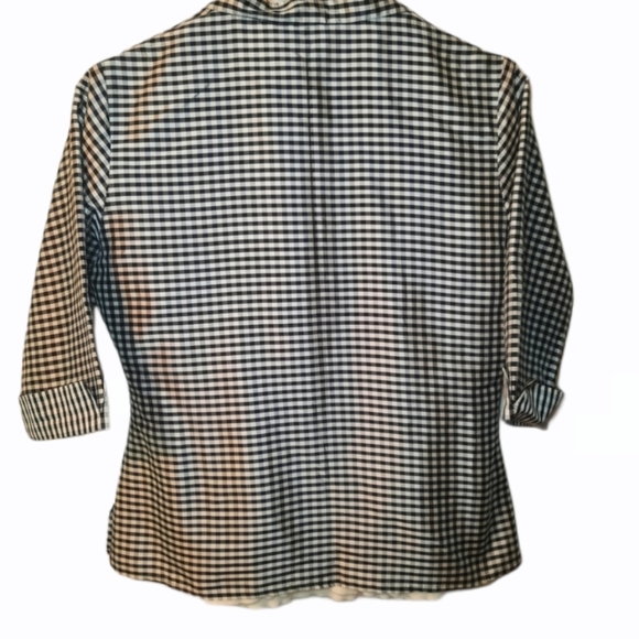 🎉🎉Host Pick🎉🎉 🌸4/$30🌸 NWOT MANTIES vintage checkered silk blazer - Picture 3 of 9